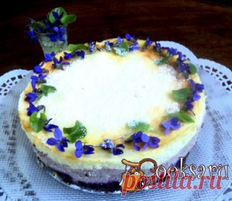 Сырник с черникой «Фиалки» фото рецепт приготовления