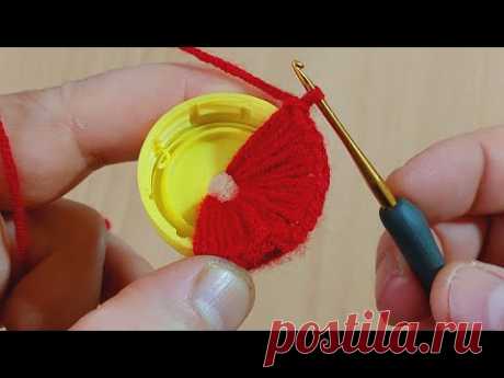 Wow....!!! i made a perfect crochet with plastic waste yarn/ plastik kapak iple mükemmel tığ işi