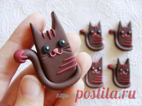 Котики из полимерной глины