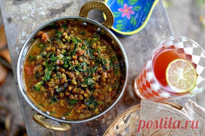 Палак Мунг Дал - маш со шпинатом по-индийски рецепт с фото - 1000.menu