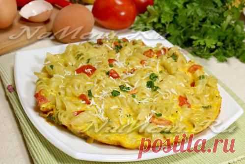 Фриттата с овощами и макаронами, рецепт