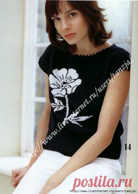 Элегантный топ &quot;Фотонегатив&quot; (спицы).