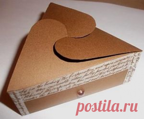 Коробочка треугольная, коричневая. Размер:. Купить в Интернет магазине svetlichok.tatet.ru.