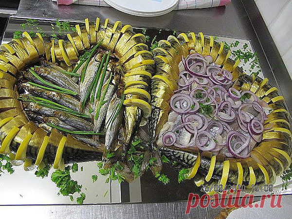 Рыбная нарезка Сердца двух