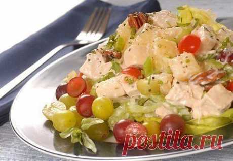 Куриный салат с виноградом | Вкуснолог...