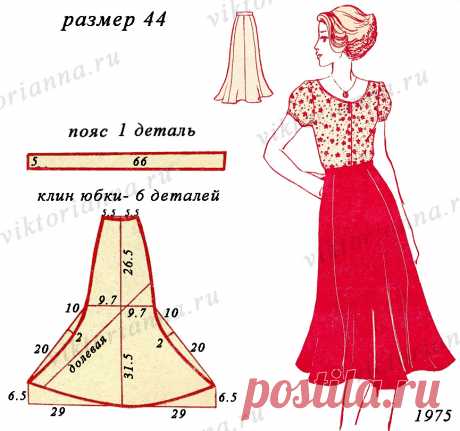 Юбки-годе: 5 удачных ретро-моделей (выкройки - схемы) - «Ретро стиль, мода и шитье»