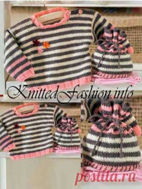 Кофточка и шапочка для малыша - KnittedFashion.info - Модное Вязание