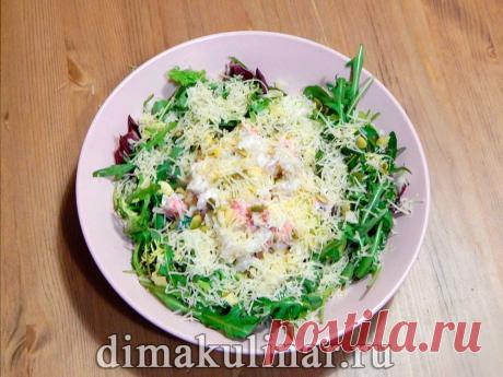 Салат с крабовыми палочками постный рецепт