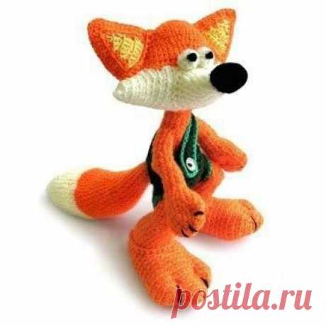 вязаный лисенок