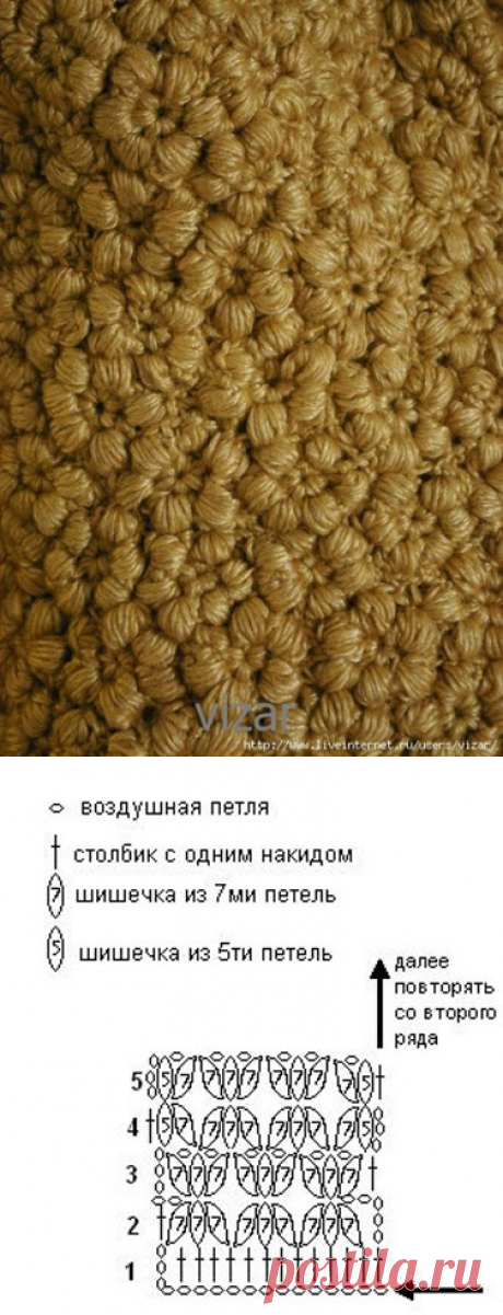 &quot;Каракулевый&quot; узор крючком