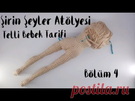 Tığ İşi, Amigurumi Telli Zayıf Bebek Yapılışı 4 ( Bacak Birleştirme )