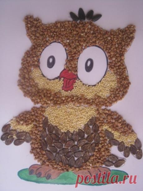 Фантазируем вместе с детьми. Поделки из круп. / Интересные поделки