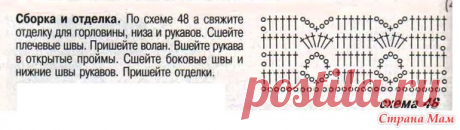 Белый джемпер ретро в филейной технике с красивой отделкой подола рукавов и выреза горловины. - Все в ажуре... (вязание крючком) - Страна Мам