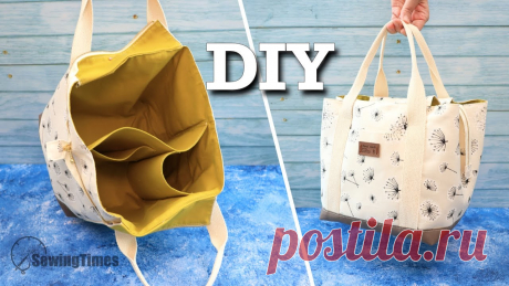 DIY Multi Pocket Tote Bag 🐶 How to make a Diaper Bag with Divider Download PDF Sewing Patterns Shop( Sewingtimes Official )https://insewingtimes.com Hello, today I will introduce a very convenient tote bag with many pockets...