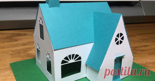Miniature House #8 - Right V Front House    I updated my V front house and skewed the V to the right of the house.  I added different windows and a chimney that is at the top of the...