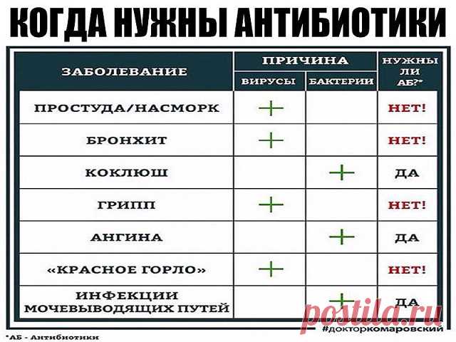 Когда можно и нужно пить антибиотики. Советы опытного врача. - медиаплатформа МирТесен Антибактериальные препараты — это не панацея при любой болезни. Есть два основных типа микроорганизмов, которые вызывают большинство инфекций, — вирусы и бактерии. Антибактериальные препараты действуют только против бактерий! Бактерии — это одноклеточные микроорганизмы размером всего несколько...