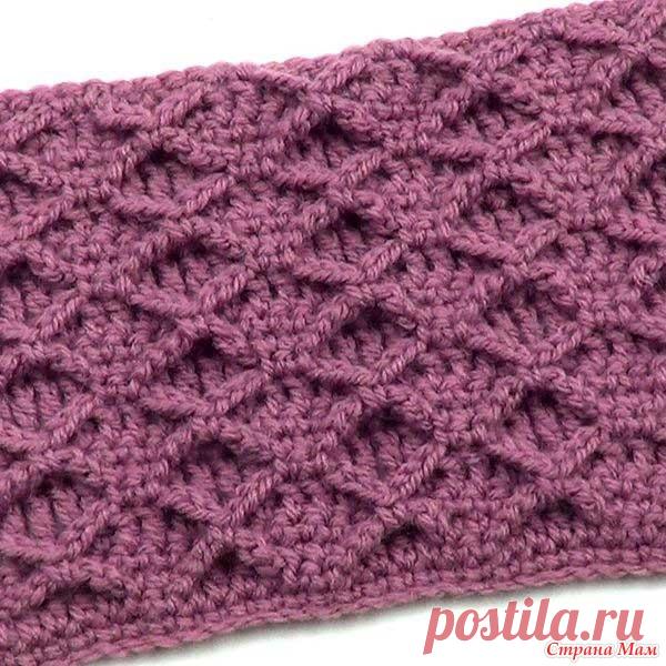Узор Диагональные клеточки. МК Узор Диагональные клеточки красиво смотрится за счет светотеней, образуемых рельефом узора. Вязать этим узором можно как любые модели одежды, так и аксессуары.