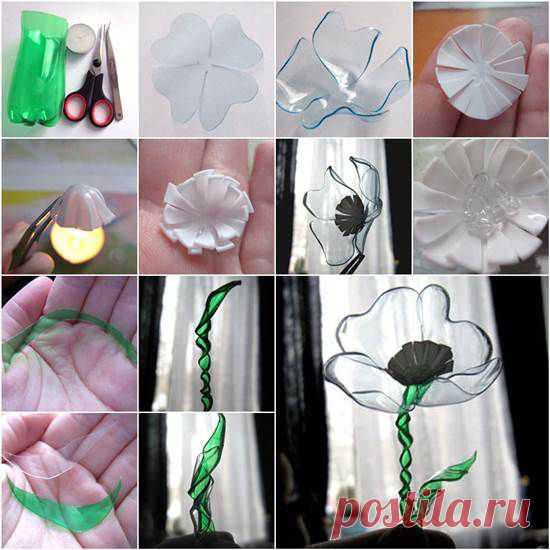 Как DIY простой цветок из пластиковых бутылок | iCreativeIdeas.com