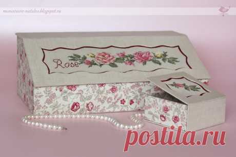 Процесс изготовления мини-комода в технике "Картонаж".