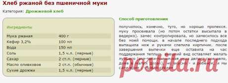 Хлеб ржаной без пшеничной муки