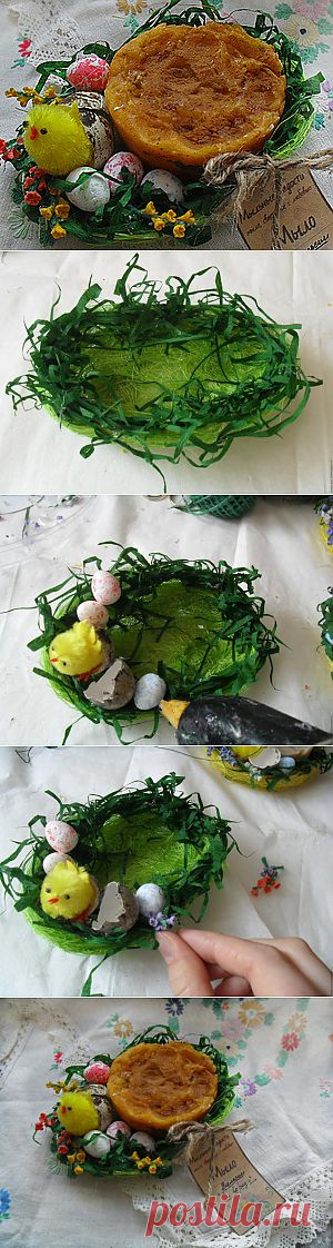 пасхальные гнездышки для мыла ручной работы - Ярмарка Мастеров - ручная работа, handmade