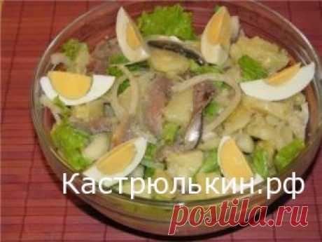 ВКУСНЫЙ ПРЯНЫЙ САЛАТ С КИЛЬКОЙ РЕЦЕПТ » Рецепты на каждый день