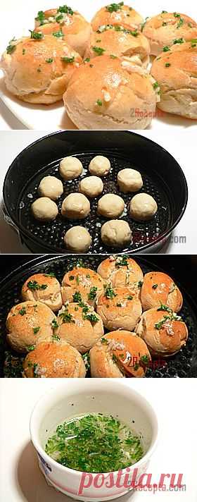 Рецепт: Чесночные пампушки к борщу - пошаговый фото рецепт приготовления