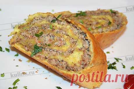 Рулет из дрожжевого теста с мясным фаршем - KULINA.SU - блог обо всем!