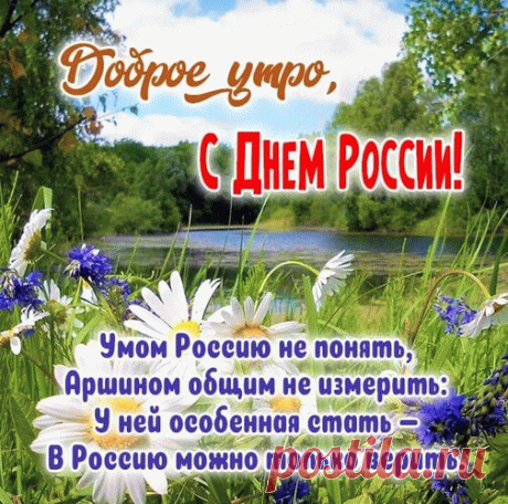 Поздравляю с Днём России!
Пусть мечты в душе цветут,
Будет лёгкой жизнь, счастливой,
И безбедно дни идут.