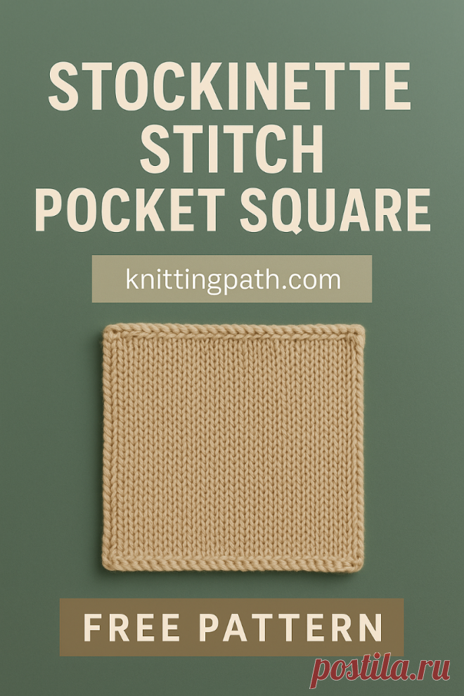 Stockinette Stitch Pocket Square