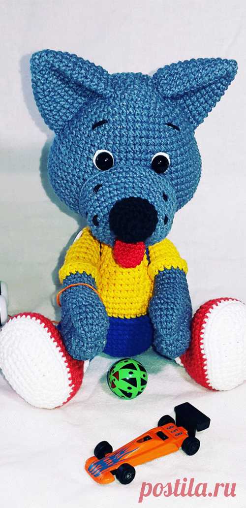 PDF Волчонок Ваня крючком. FREE crochet pattern; Аmigurumi animal patterns. Амигуруми схемы и описания на русском. Вязаные игрушки и поделки своими руками #amimore - волк, волчонок, волчок, волчица.