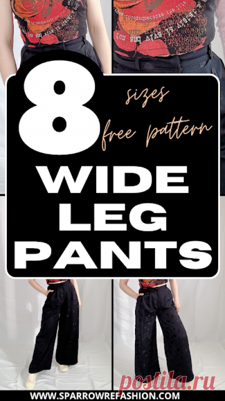 High Waist Wide Leg Pants DIY - Free PDF - Sparrow Refashion: A Blog for Sewing Lovers and DIY Enthusiasts