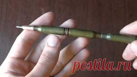Делаем оригинальную ручку из гильз