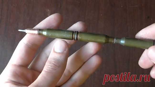 Делаем оригинальную ручку из гильз