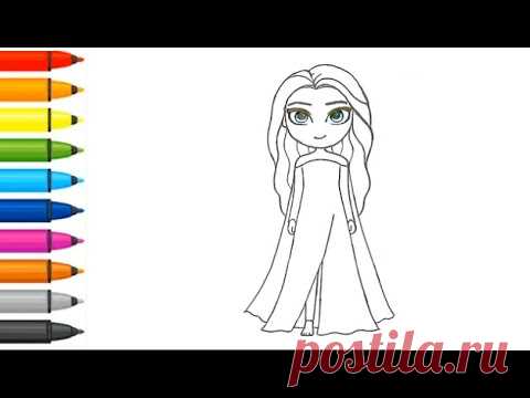 Как нарисовать принцессу Эльзу