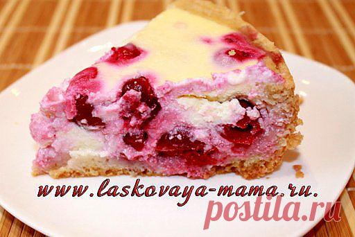 Творожный пирог с вишней в мультиварке