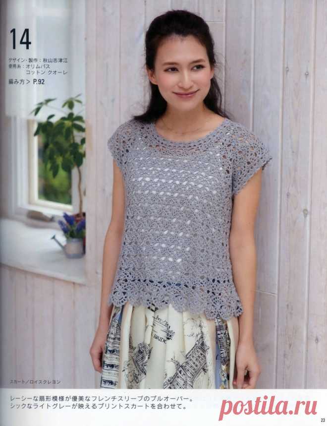 Кружевной топ крючком. Схемы. / knittingideas.ru