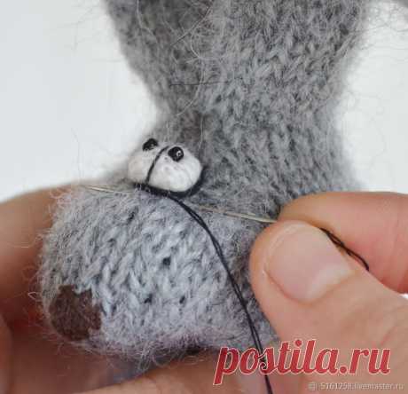 Вяжем спицами глазки для игрушек - Ярмарка Мастеров - ручная работа, handmade