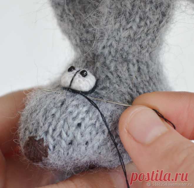 Вяжем спицами глазки для игрушек - Ярмарка Мастеров - ручная работа, handmade