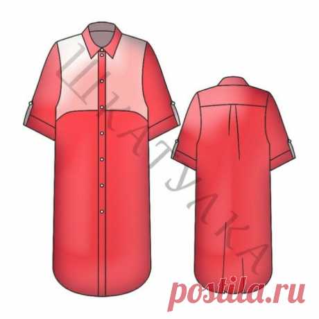 Женское платье-рубашка

Бесплатные выкройки размеров 40,50 и 60 в источнике:
https://materials.tell4all.ru/vykrojka-platya-rubashki..