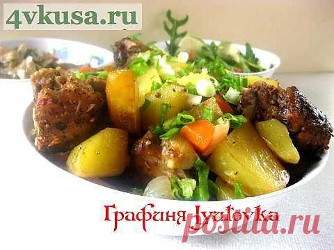 Тушеные ребрышки с картофелем и розмарином в "рукаве" | 4vkusa.ru
