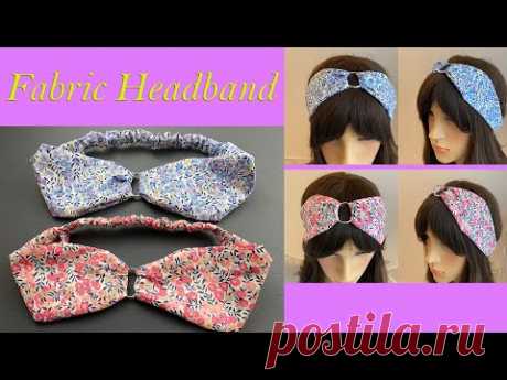 Liberty Fabric Bow Headband with A Metal Ring - Fabric Headband Tutorial | Hairband | arco de cabelo