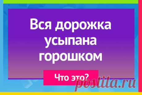 Вся дорожка усыпана горошком - Загадка