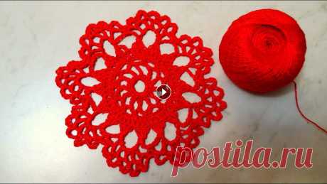 Красивый мотив крючком. Beautiful crochet motif. МК Как научиться вязать узоры (мотивы) крючком. MK How to learn to knit patterns (motifs) hook....