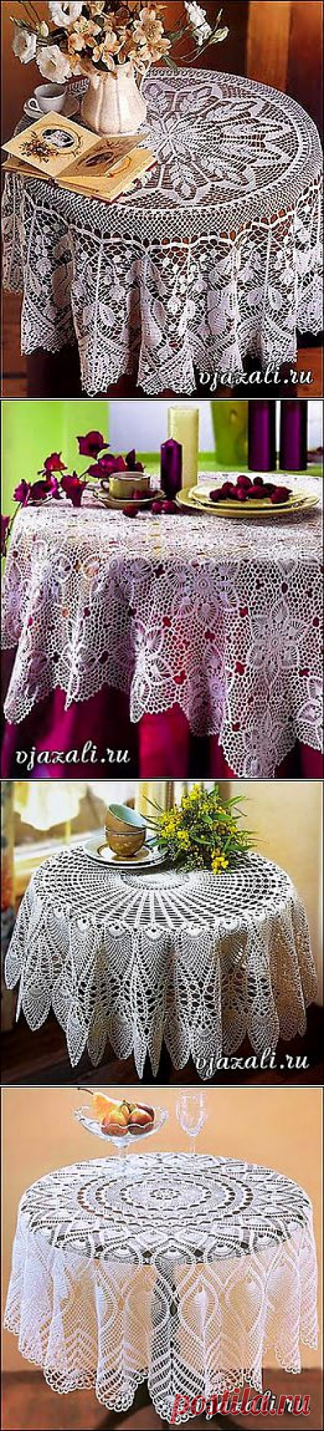 Сказочно красивые скатерти! | Вязание крючком и спицами
