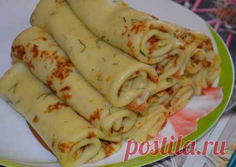 Блины с сыром и зеленью - пошаговый рецепт с фото. Автор рецепта Ольга . - Cookpad