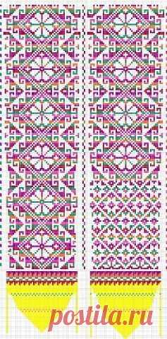 Узоры для варежек, идеи