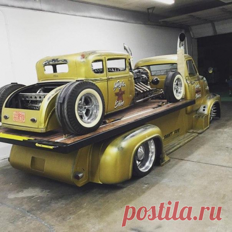 Эпичный дуэт готовый к любым приключениям. 1953 Ford C750 и 1930 Model A от мастеров Hogie Shine