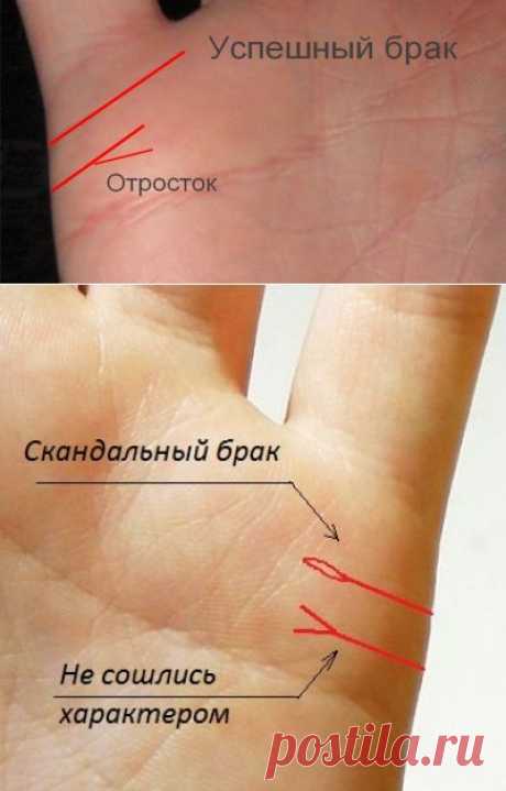 Изучаем свою линию брака на руке