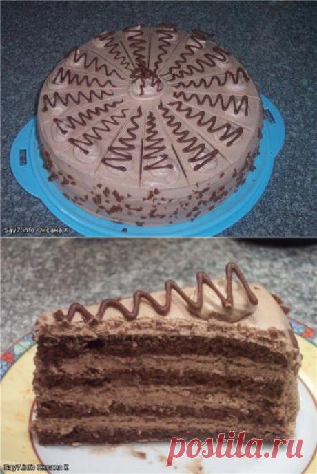 Торт с шоколадным кремом, вкус шоколадный пломбир